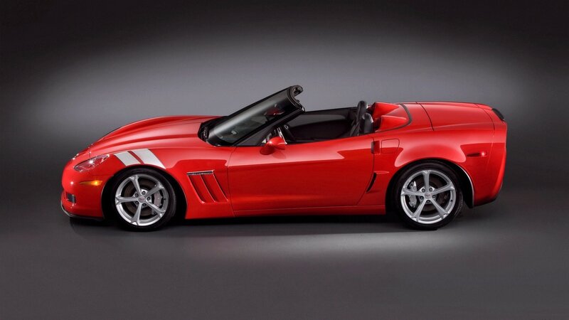 Red Corvette convertible sports car