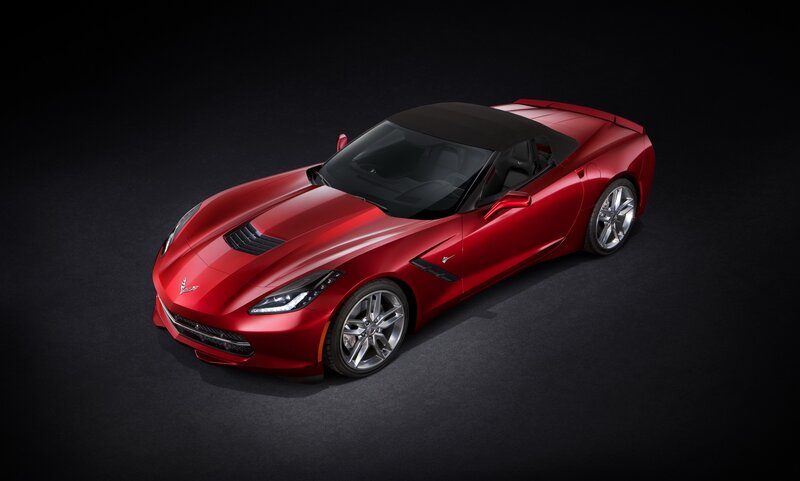 Red Corvette convertible sports car