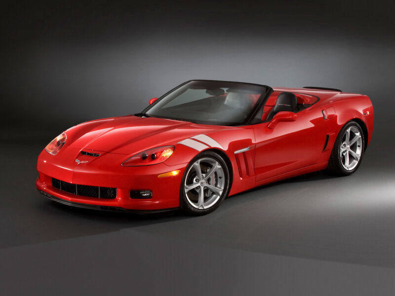 Red Corvette convertible sports car