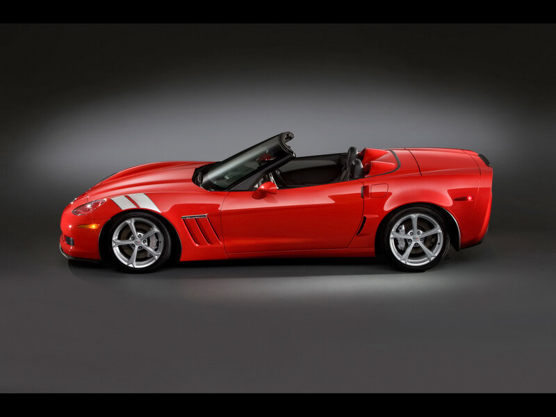 Red Corvette convertible sports car