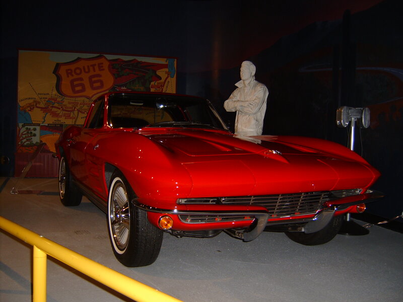 Red Corvette on display