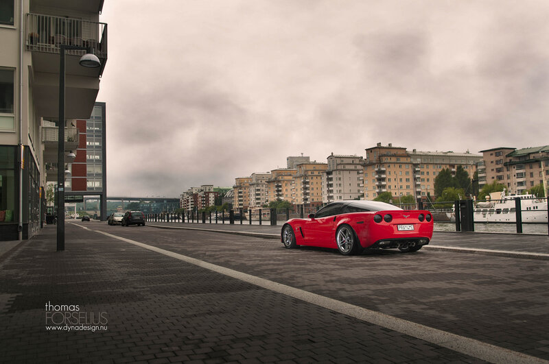 Red Corvette on Street