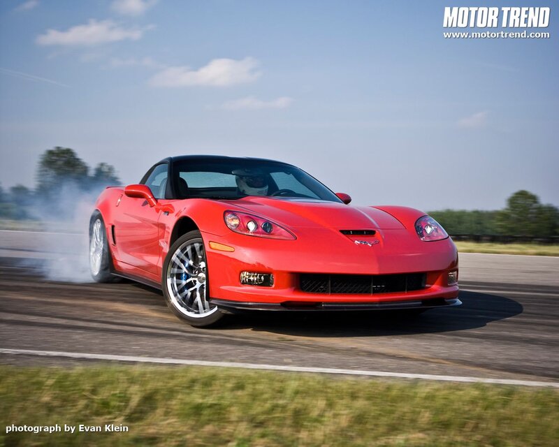 Red Corvette on Track — Dynamic
