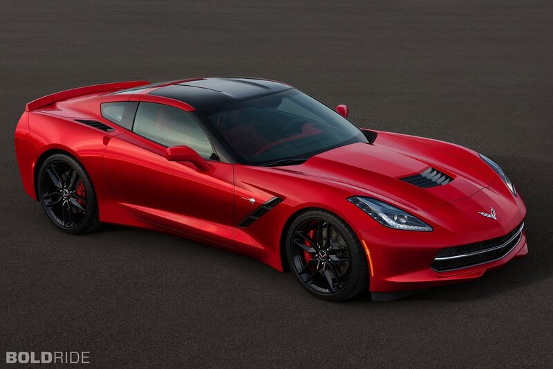 Red Corvette sports car