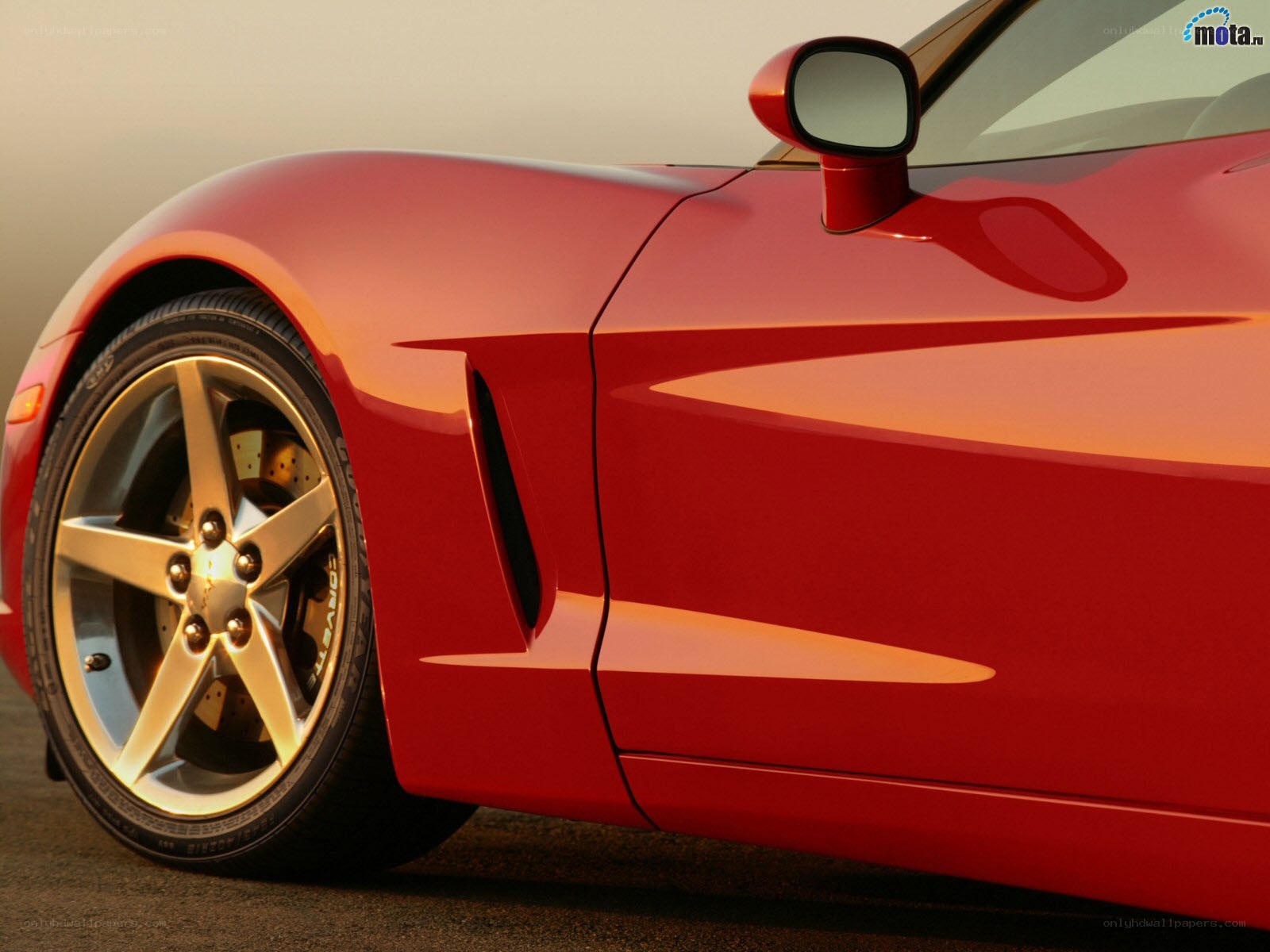 red corvette sports car