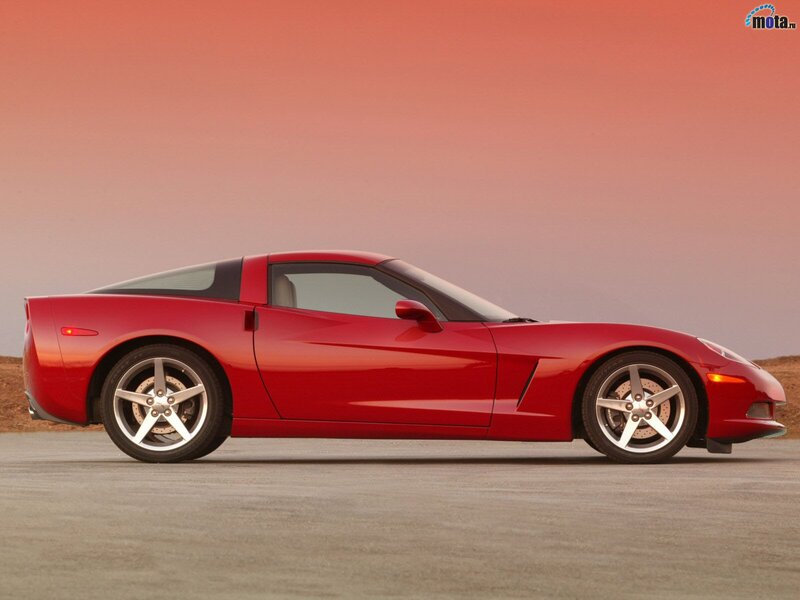 Red Corvette sports car