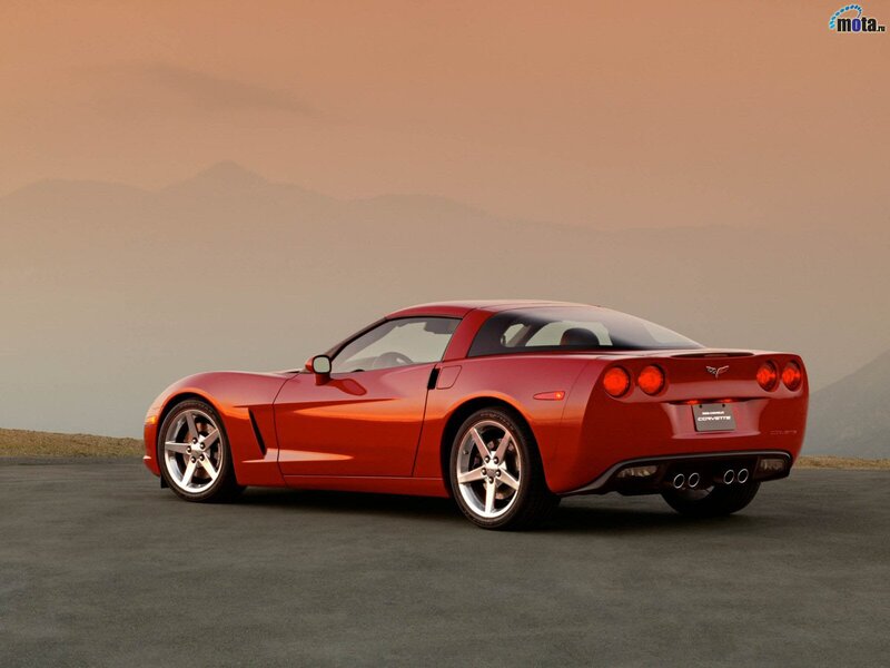 Red Corvette sports car