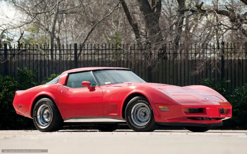 Red Corvette sports car
