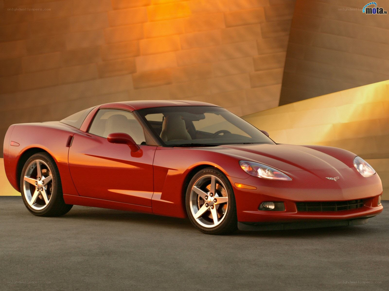 Red Corvette sports car