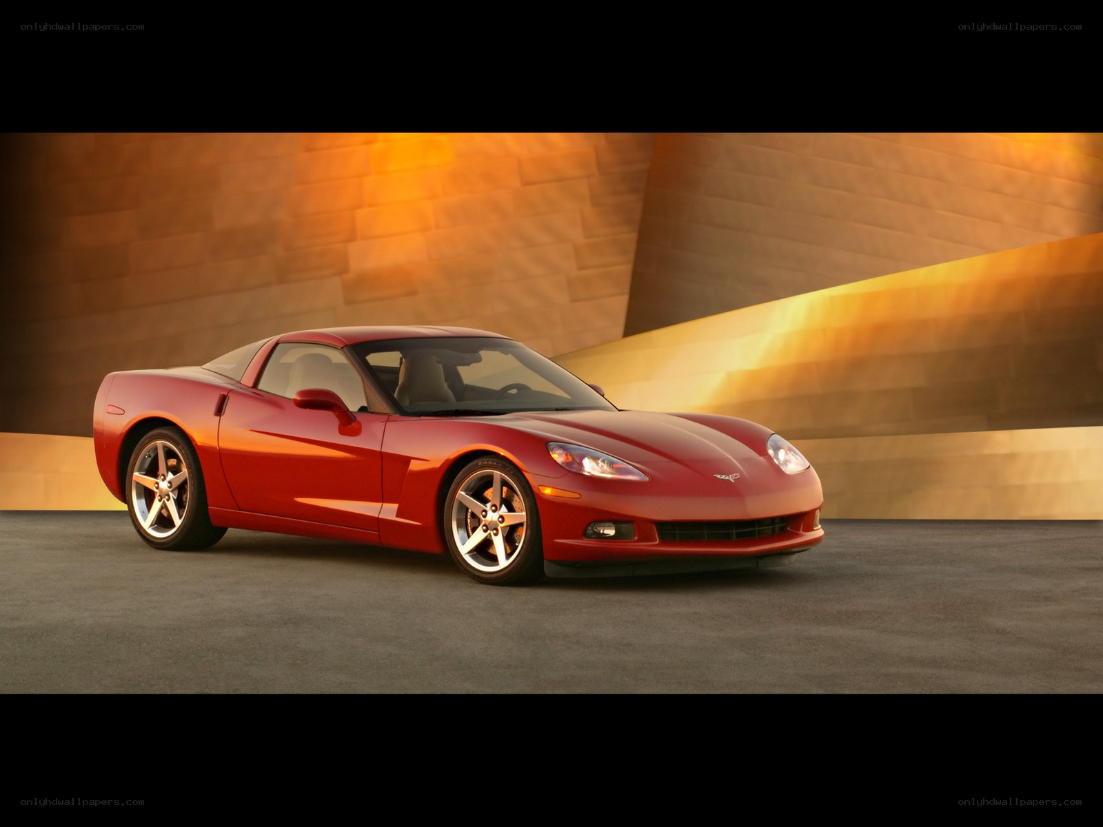 Red Corvette sports car