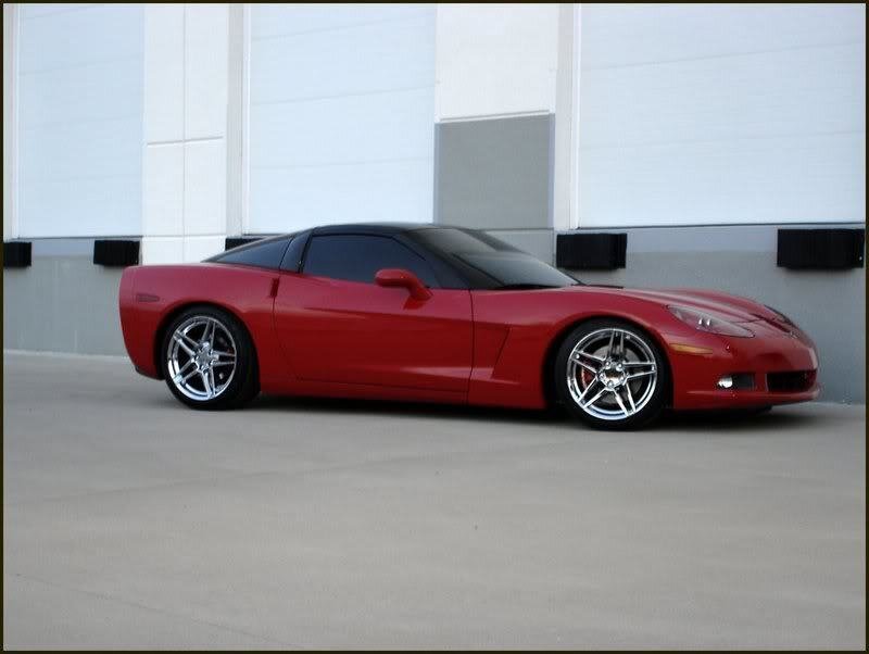 Red Corvette sports car