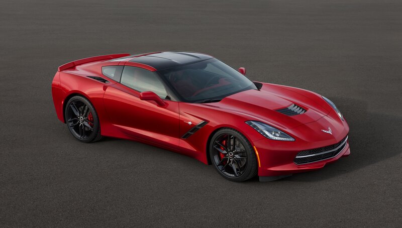 Red Corvette sports car