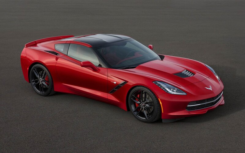 Red Corvette sports car