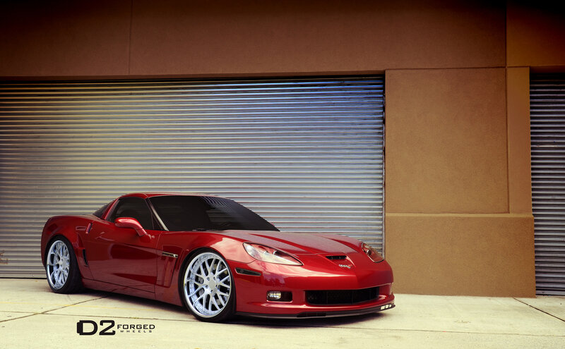 Red Corvette Sports Car — Dramatic, Afternoon, Photograph