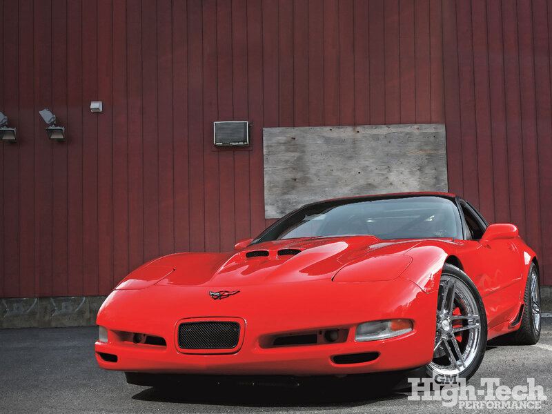 Red Corvette Sports Car — Dramatic, Afternoon