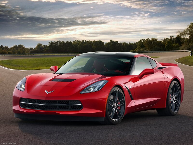 Red Corvette Sports Car — Dramatic, Sunset, Photograph, Race Track