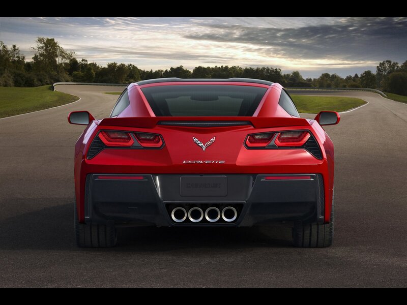 Red Corvette Sports Car — Dramatic, Sunset, Photograph