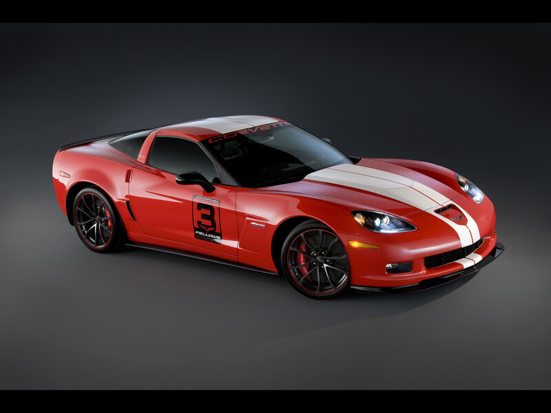 Red Corvette Sports Car — Dramatic