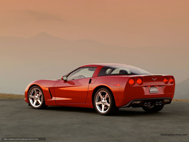 Red Corvette sports car