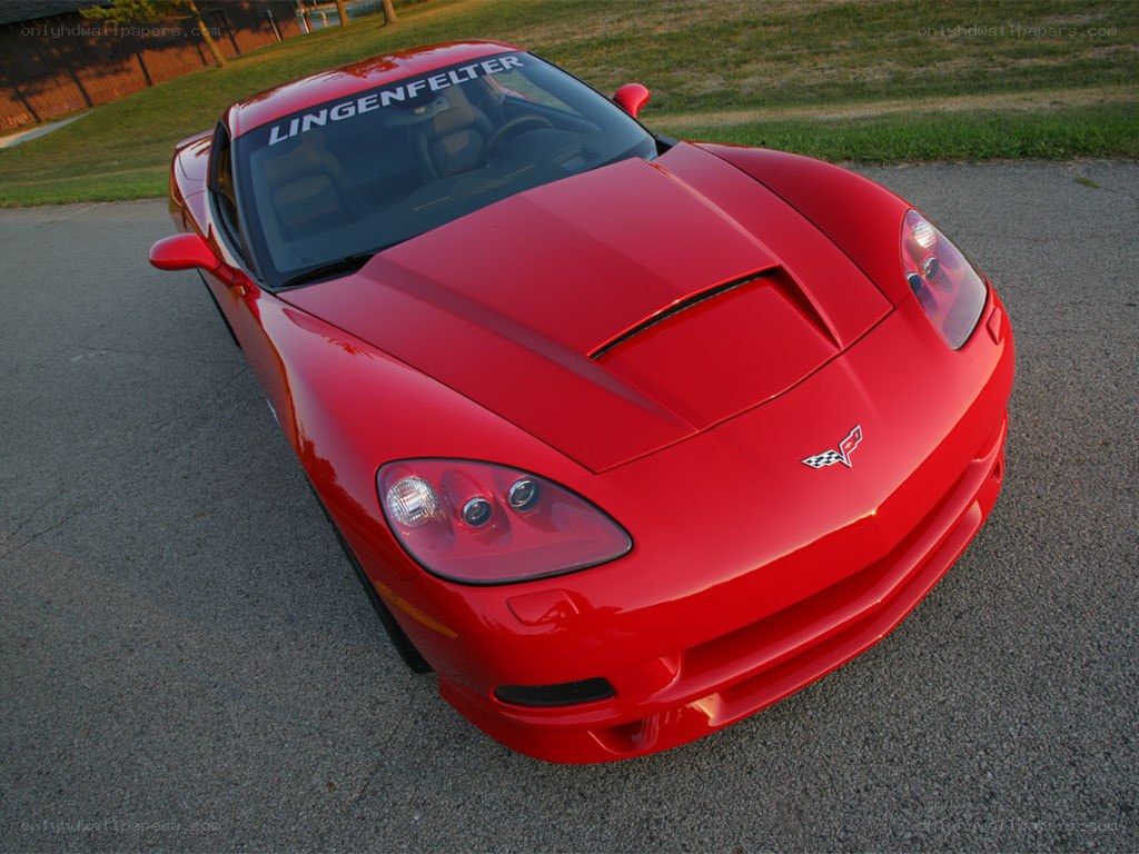 Red Corvette with Lingenfelter decal