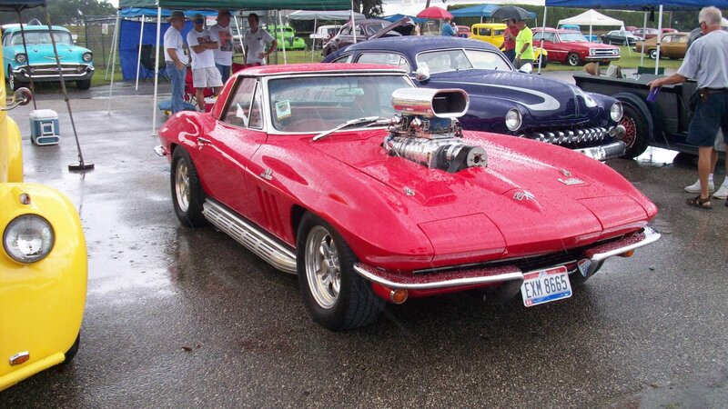 Red Corvette with Supercharger — Outdoor