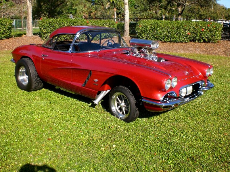 Red Corvette with Supercharger