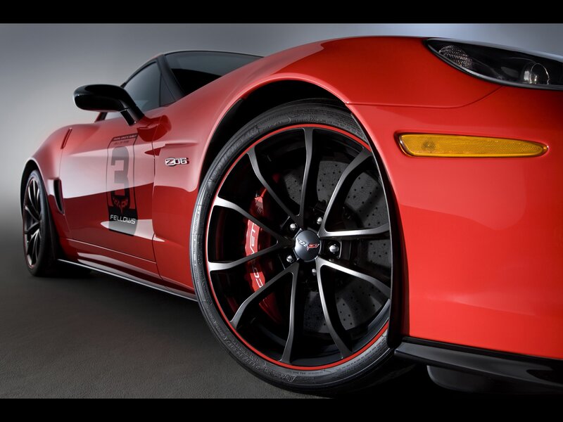 Red Corvette Z06 sports car