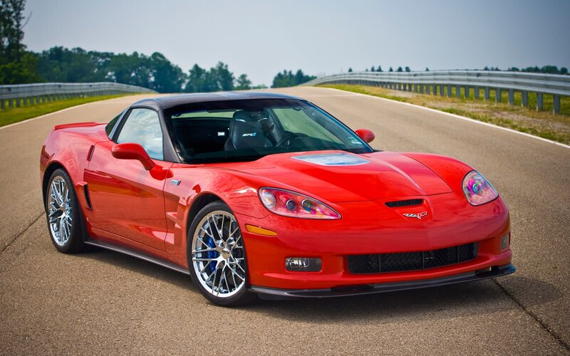 Red Corvette Zr1 — Dynamic, Afternoon