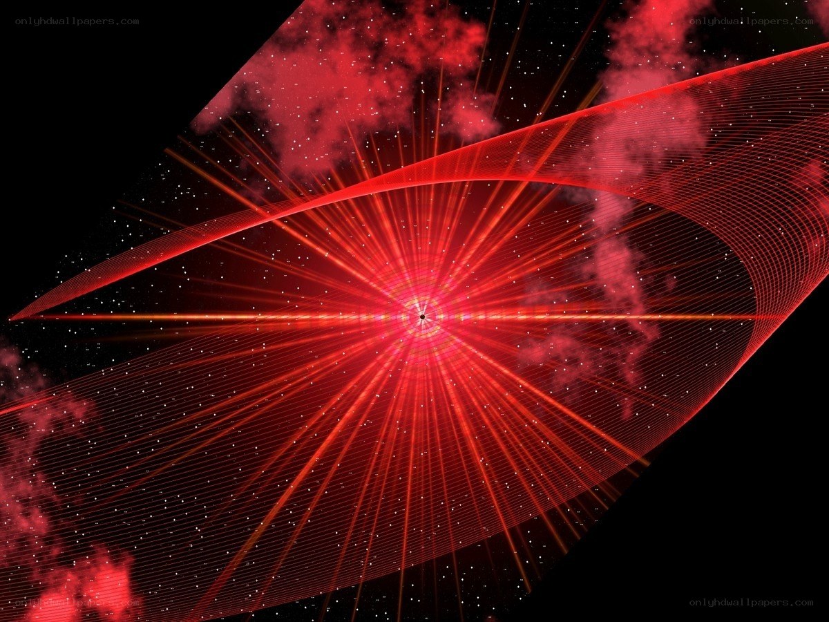 Red cosmic energy burst