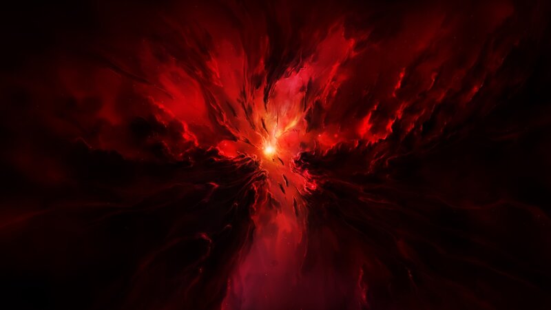 Red cosmic explosion