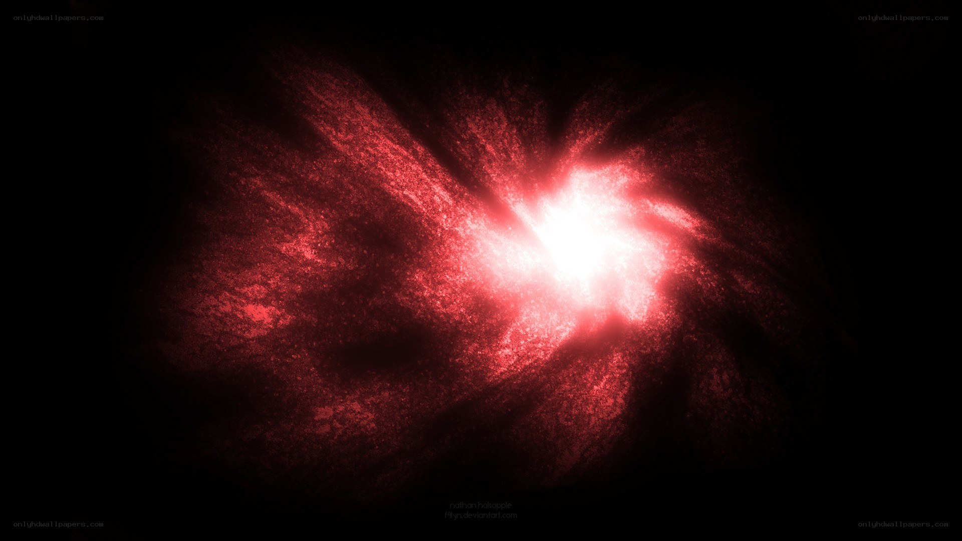 red cosmic explosion