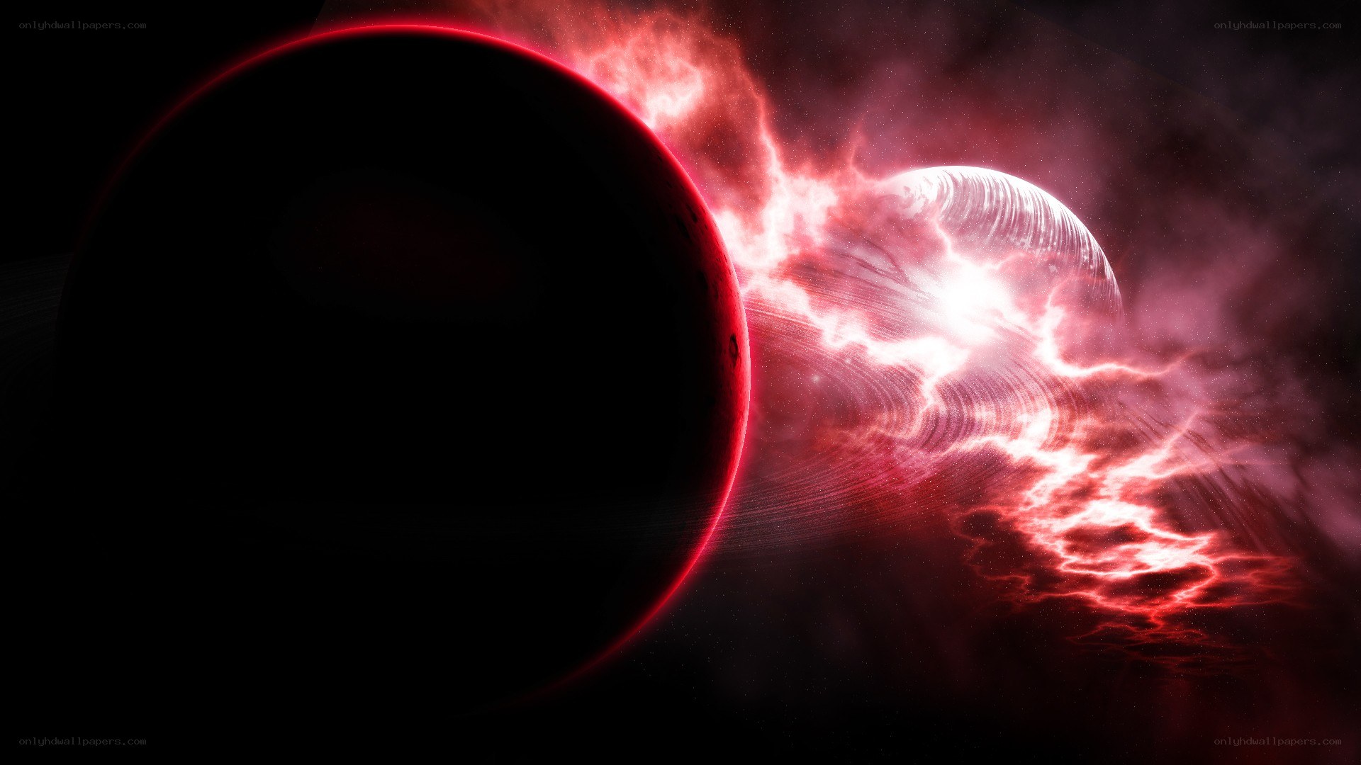 Red cosmic explosion
