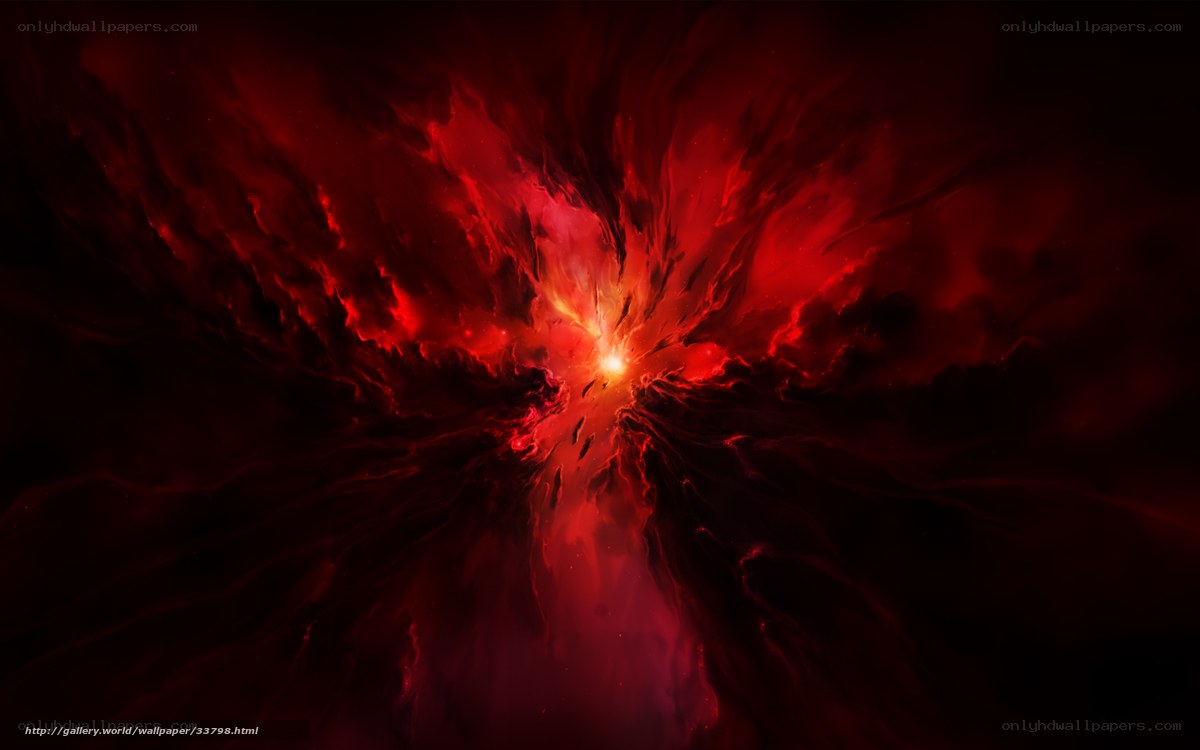 Red cosmic explosion