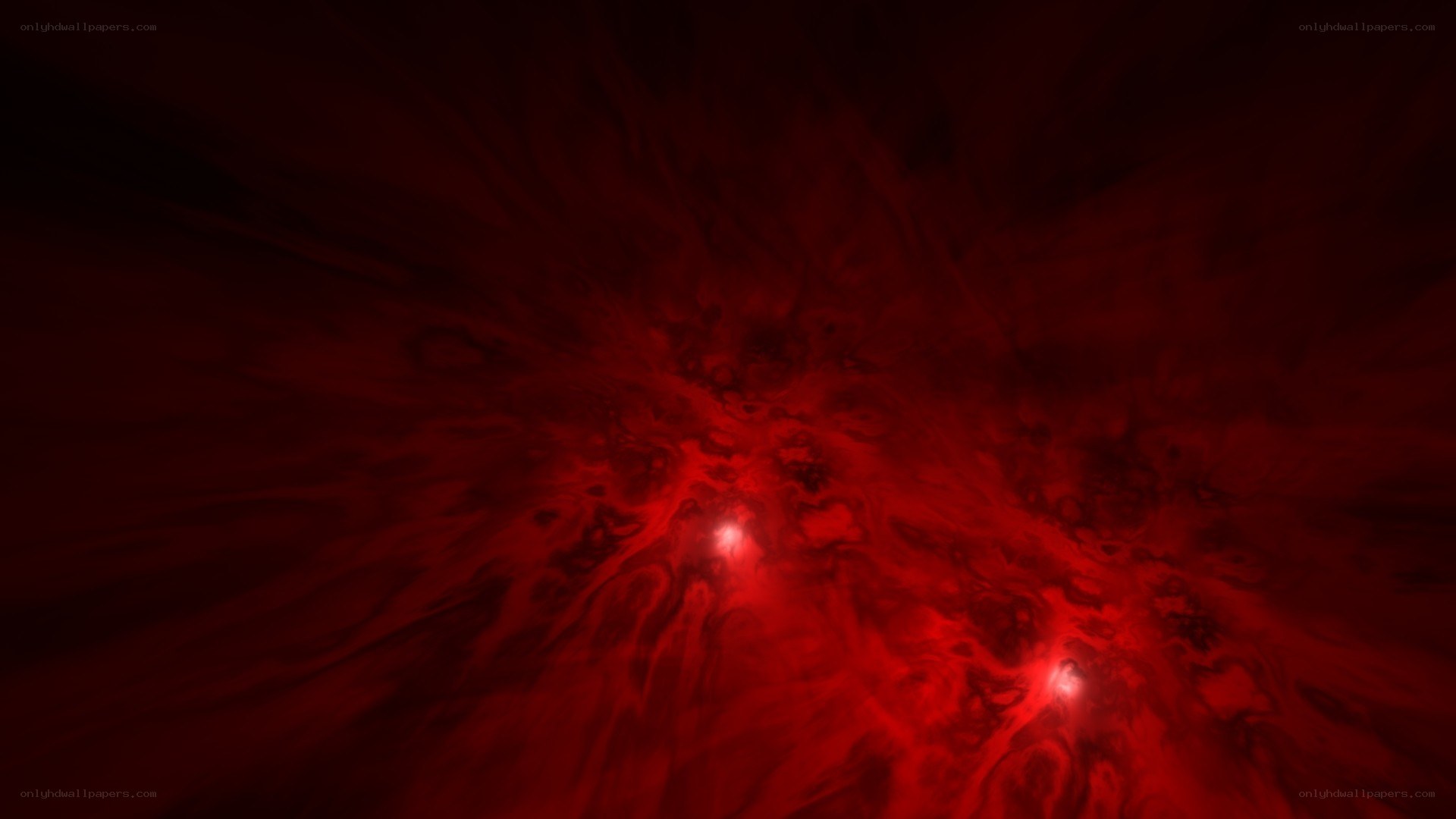 Red cosmic nebula