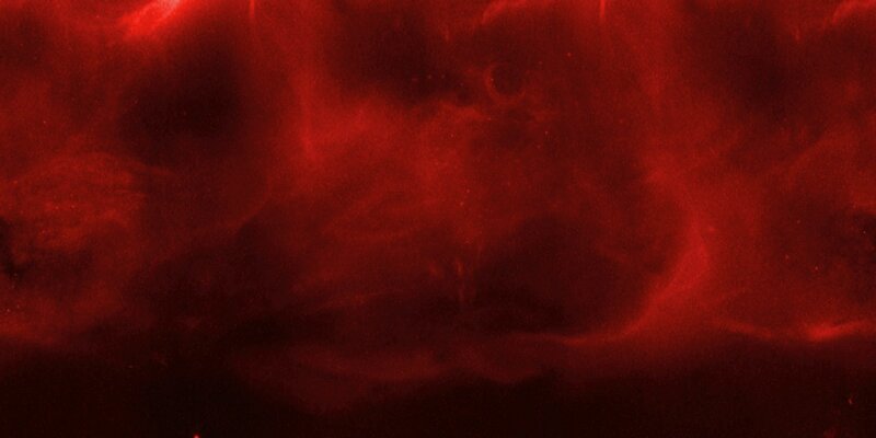Red cosmic nebula