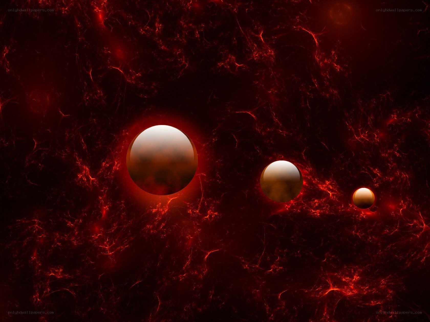 Red cosmic spheres
