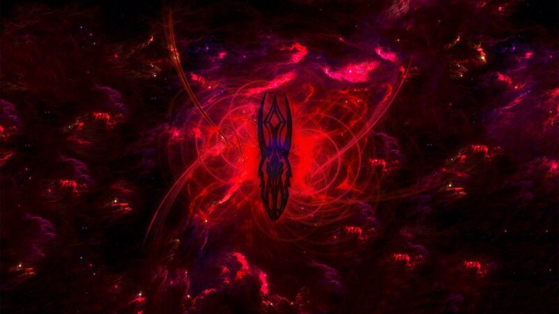 Red cosmic symbol