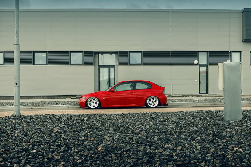 Red Coupe Car — Calm, Photograph