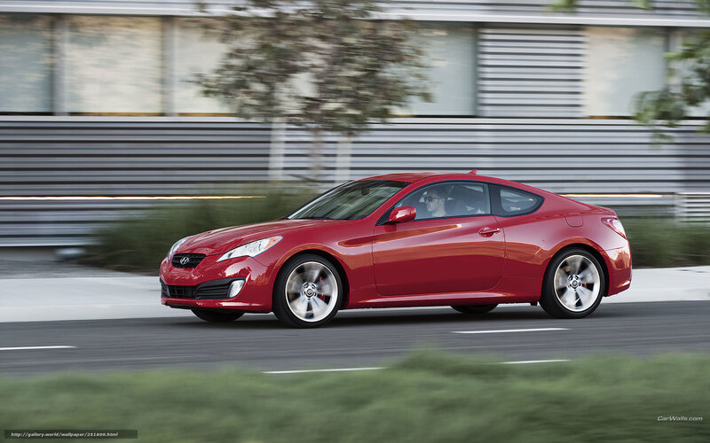 Red Coupe Car — Dynamic, Afternoon, Photograph, Driver, Building
