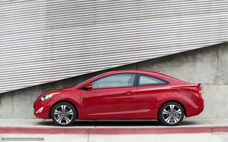 Red Coupe Car — Neutral, Photograph, Wall