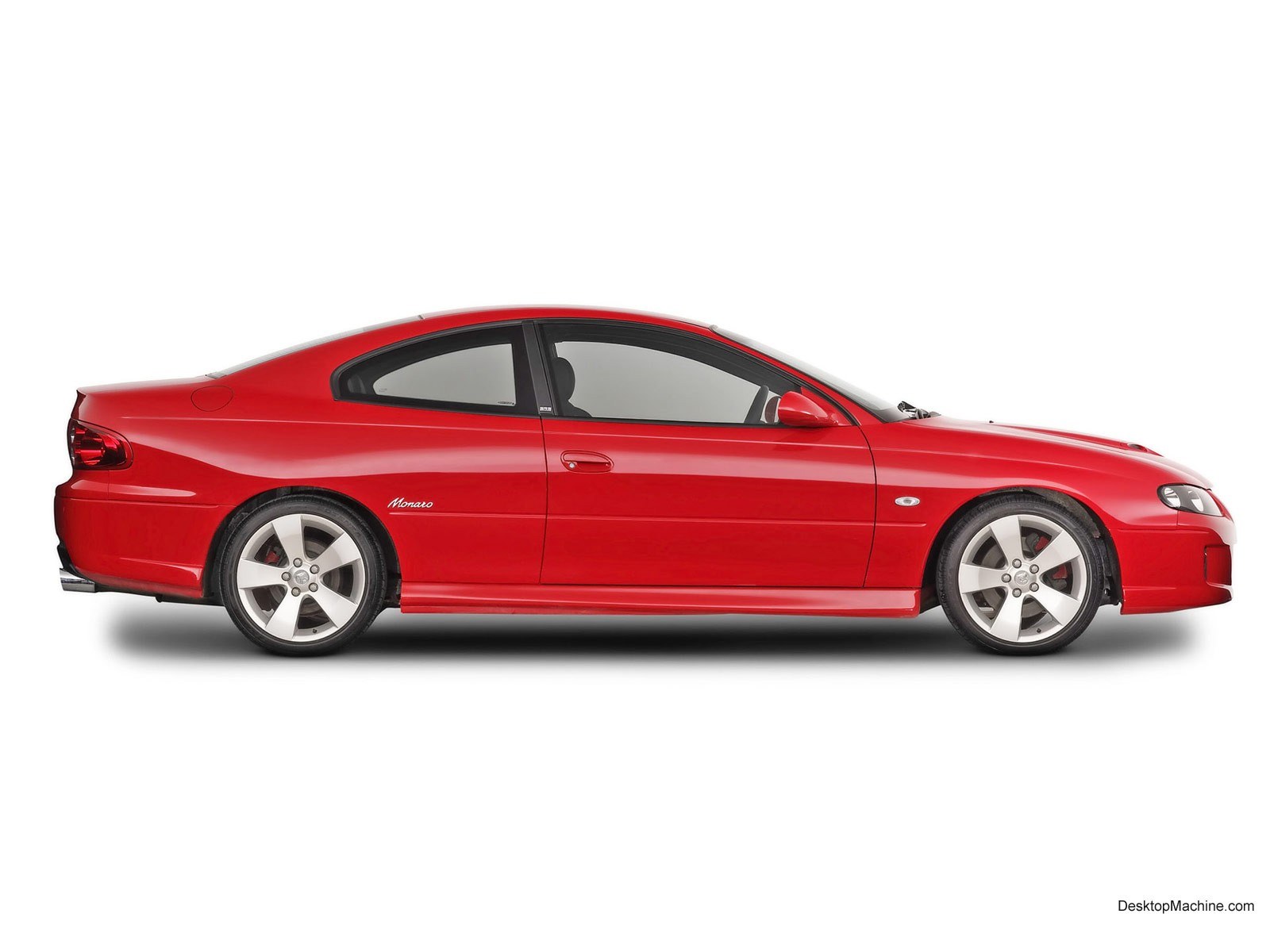red coupe car side view