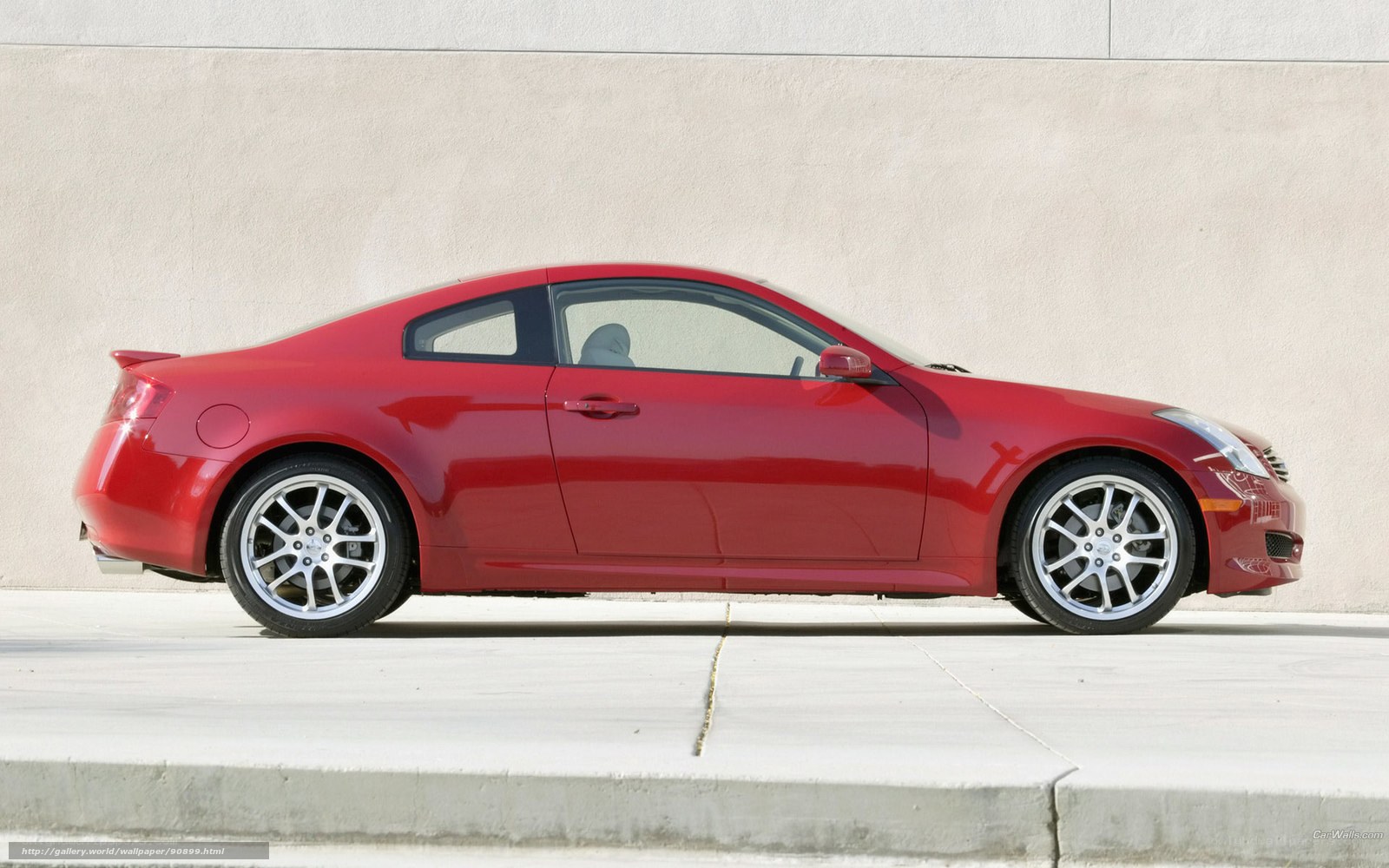 red coupe car side view
