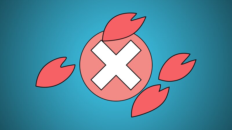 Red Crab with White X