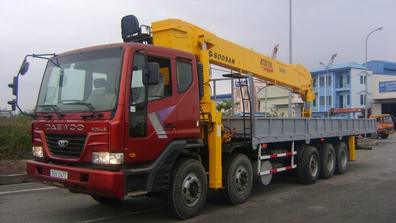 Red Crane Truck