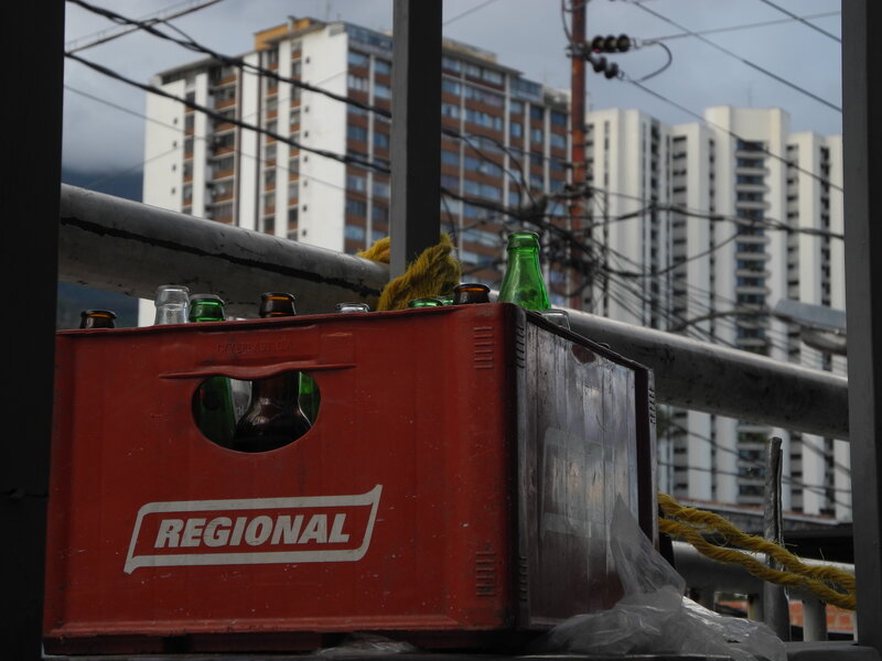 Red Crate with Bottles