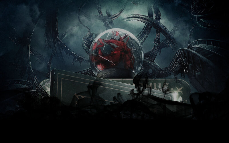 Red Creature in Glass Sphere