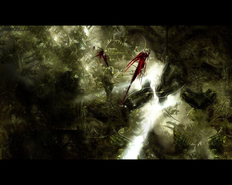 Red Creatures in Dark Forest