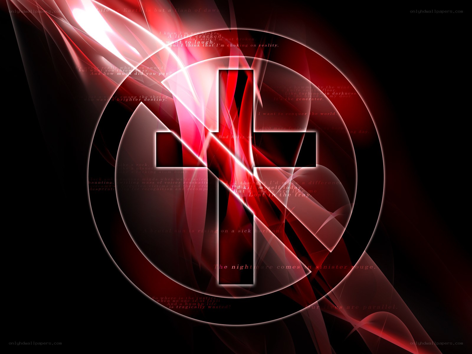 Red cross abstract design