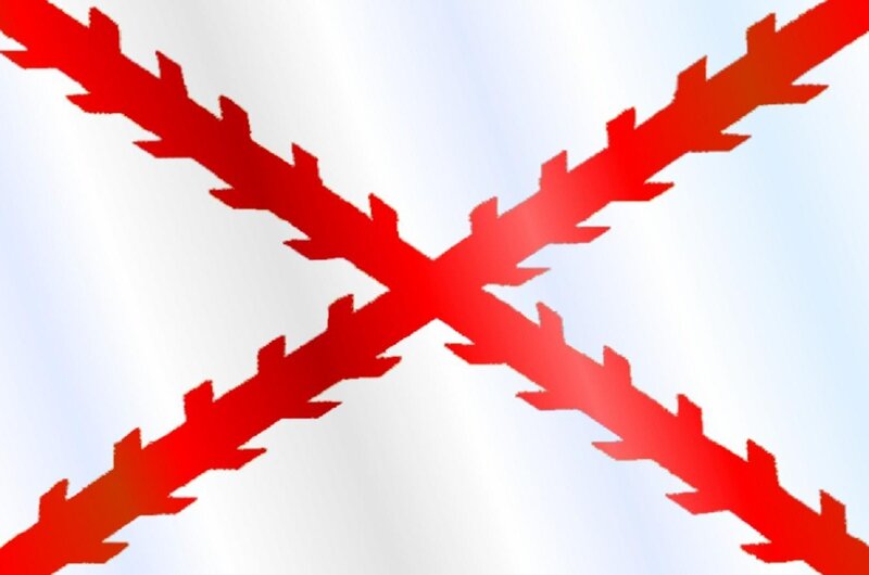 red cross on white background