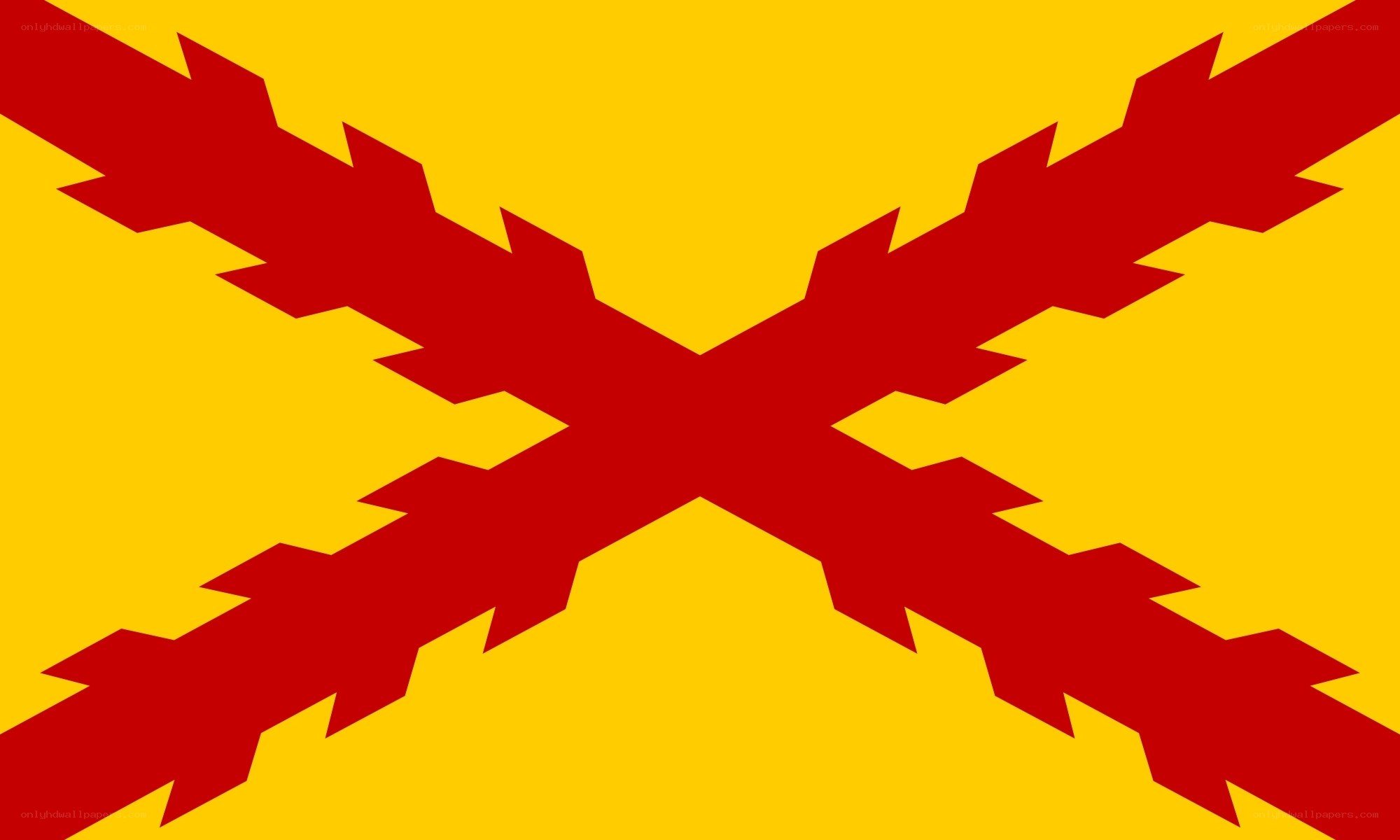 red cross on yellow background